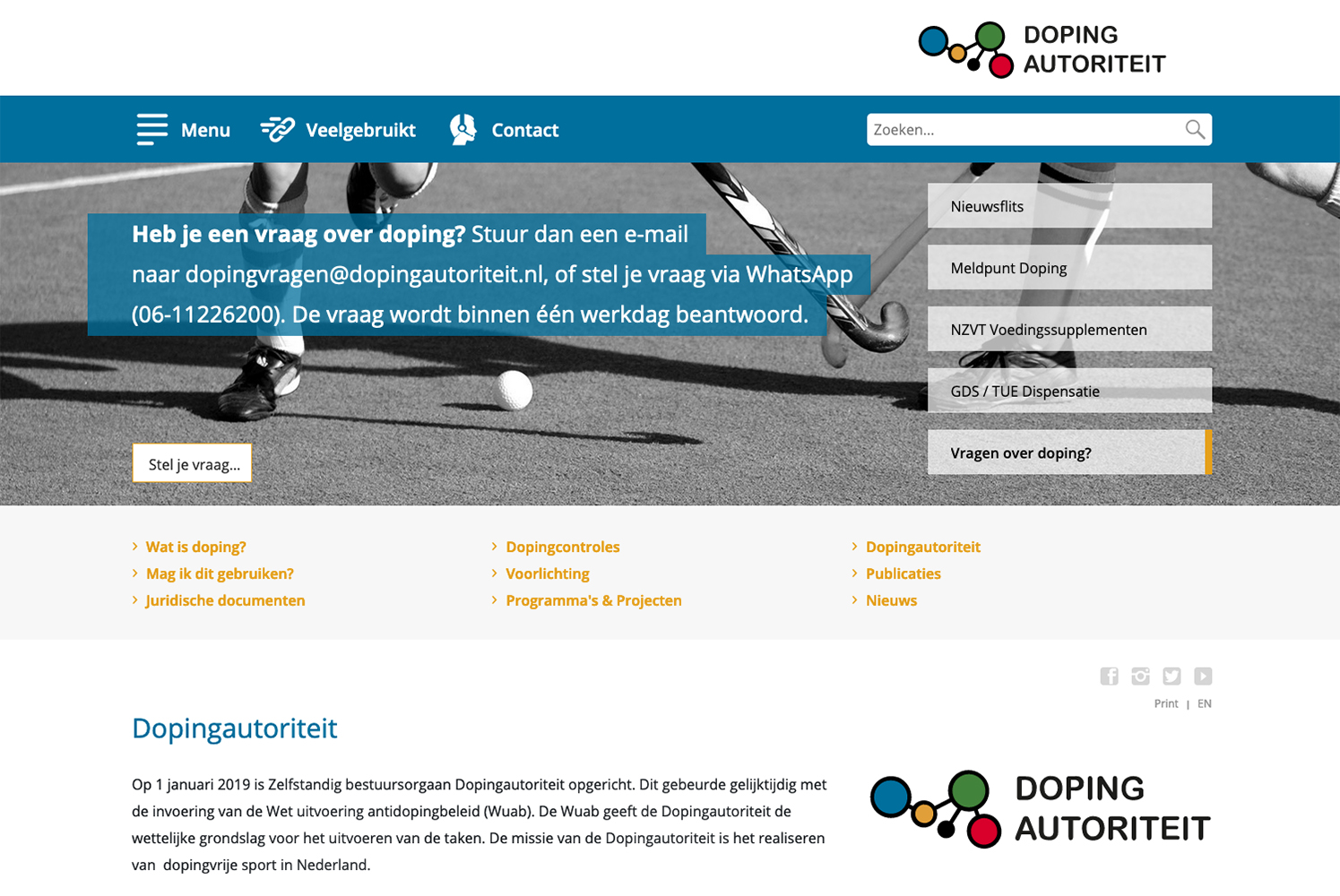 Supplementenwijzer App voor de Dopingautoriteit