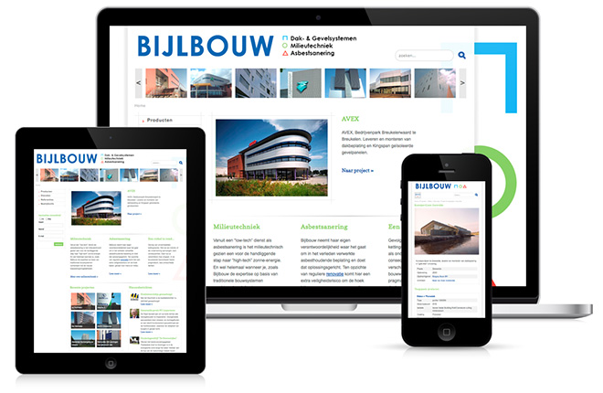 webdesign en mobiel geoptimaliseerde website voor Bijlbouw