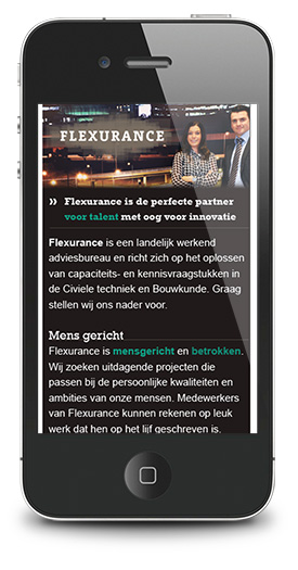 Mobiel geoptimaliseerde webpagina om je aan te melden