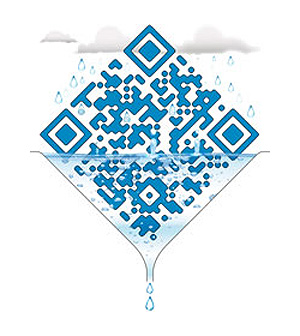 QR design met water