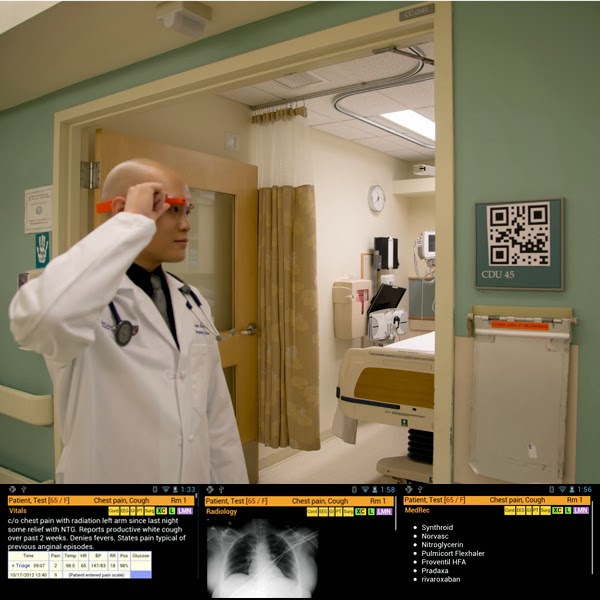 Doktoren gebruiken google glass en QR codes om patienteninformatie te identificeren