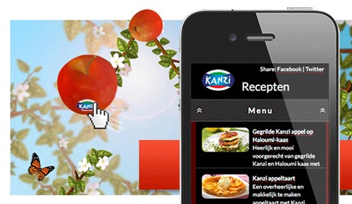 Mobiele website gericht op meerdere landen voor Kanzi apple