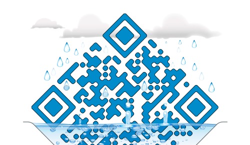 QR code design gebaseerd op water